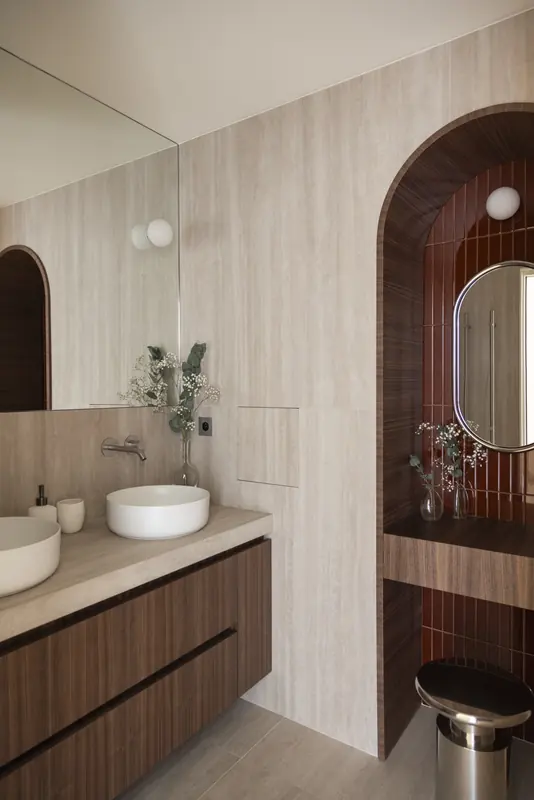 Salle de bains, vasques à poser, Neuilly-sur-Seine